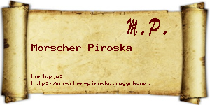 Morscher Piroska névjegykártya